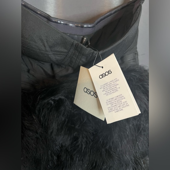 Asos Feather Skirt Strapless Dress - Picture 6 of 7